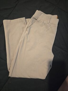 Straight-Stretch Leg Women's Business Casual Pants in Light Taupe